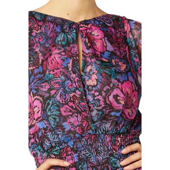 Misa Los Angeles Jessica Floral Print Dress Purple Womens Size XS - Picture 4 of 13